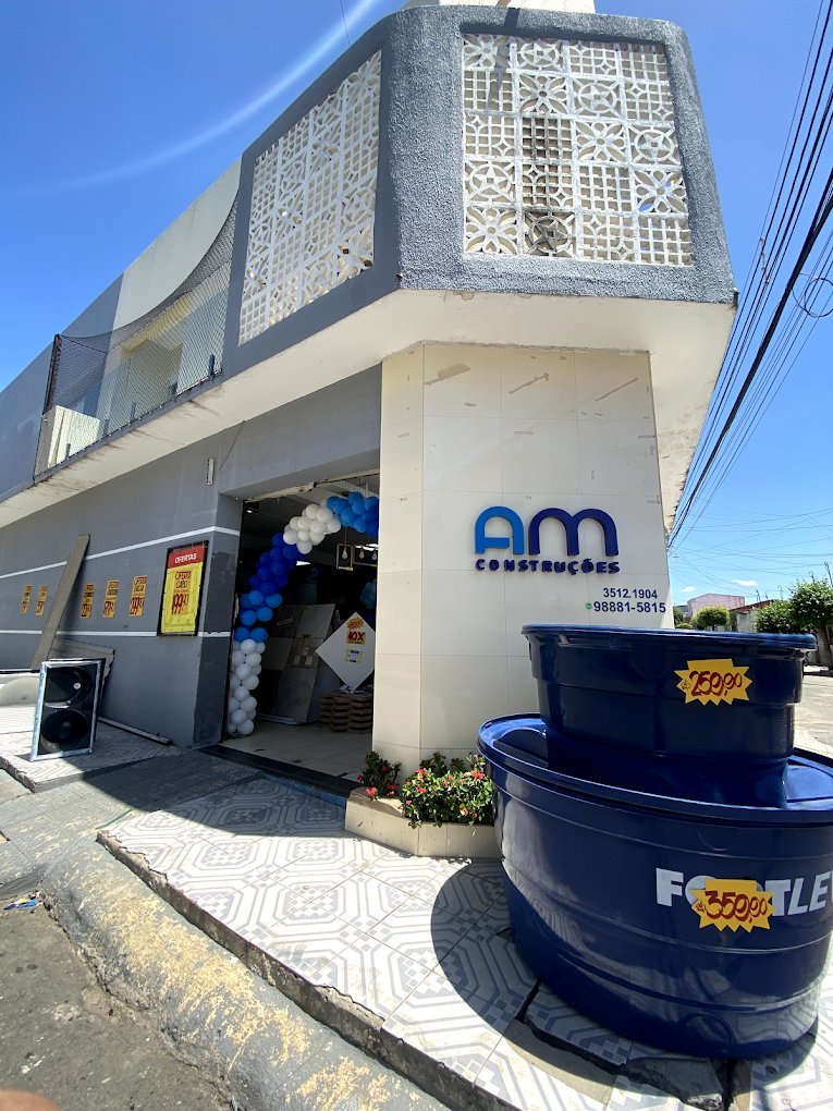 Fachada da loja AM Construções